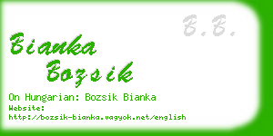 bianka bozsik business card